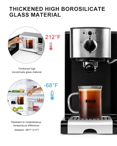 Glass Coffee Mugs (2 Count)