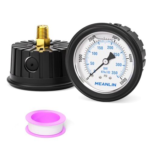 0~5000Psi Stainless Steel Liquid Filled Pressure Gauge 1