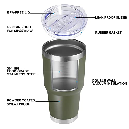 30 oz Tumbler with Lid and Straw (12 Count)