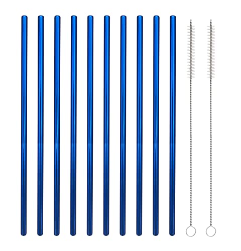 10 Pcs Stainless Steel Straws (10 Count)