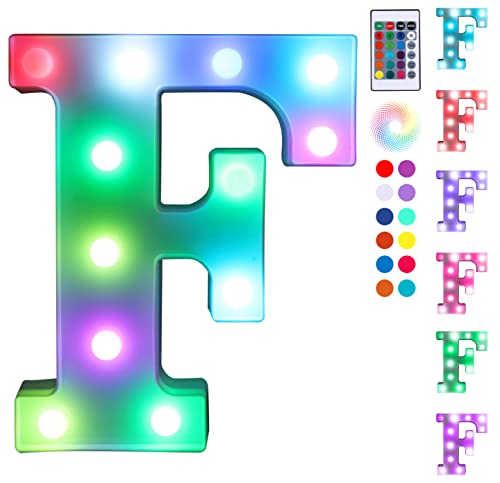 Colorful LED Letter Lights with Remote