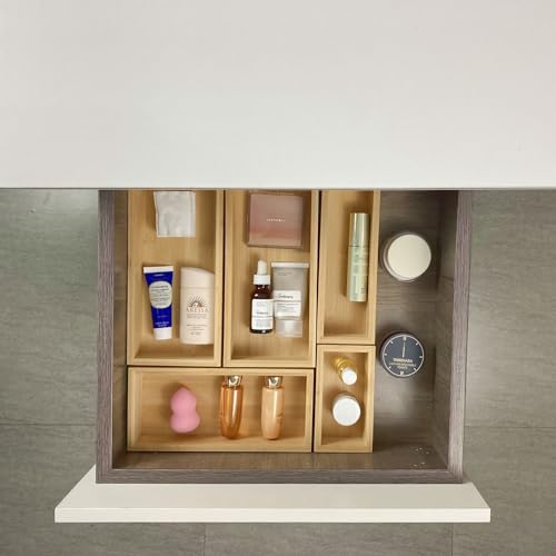 bamboo drawer organizer Set