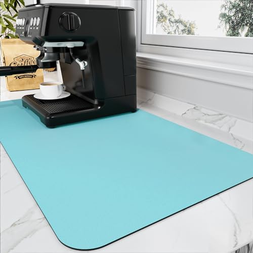 Coffee Mat Absorbent Hide Stain Rubber Backed Dish Drying Mat for Kitchen Counter