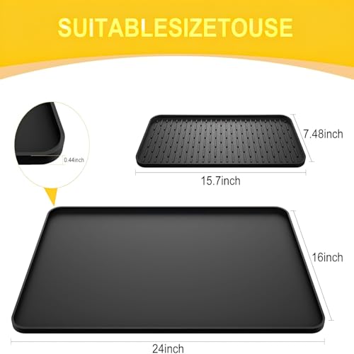 Coffee Mat Dish Drying Mat 2 in1 Coffee Maker Mat for Kitchen Counter