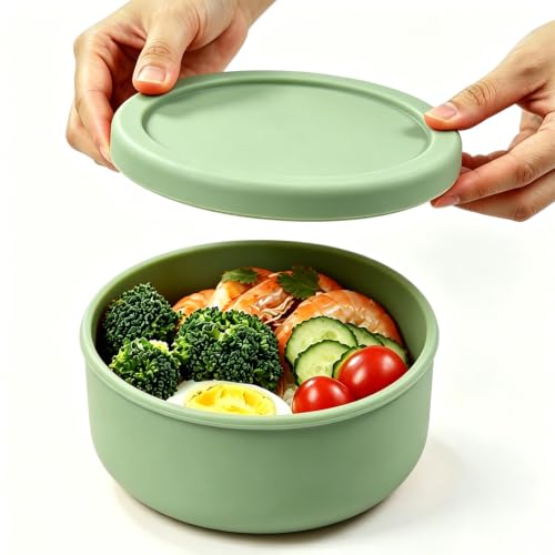 24 fl oz Silicone Airtight Lunch Bowl with Lid