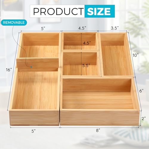 Bathroom Drawer Organizer (5 Count)