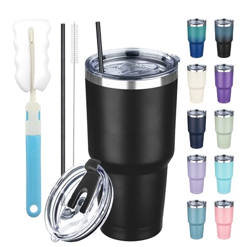 30 oz Tumbler with Lids and Straws