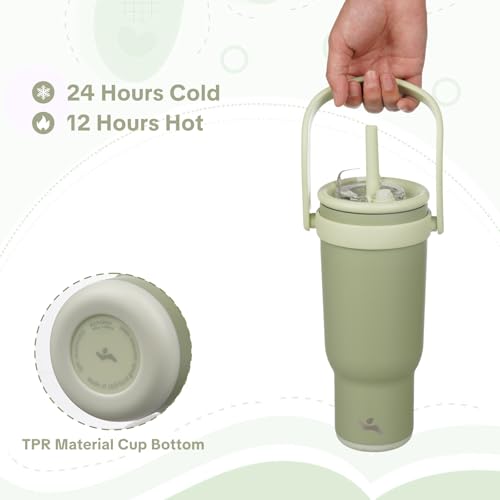 40 oz Tumbler with Handle and Straw