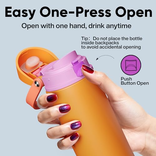 Insulated Water Bottle with Straw