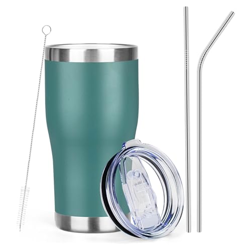20oz Insulated Tumbler with Lid Straw Travel Coffee Mug Cup