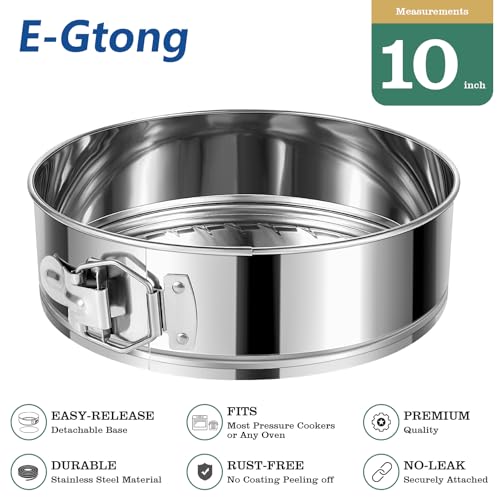 10 Inch Springform Cake Pan with Removable Bottom