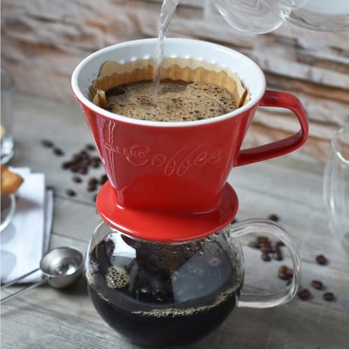XXL Porcelain Coffee Dripper Red