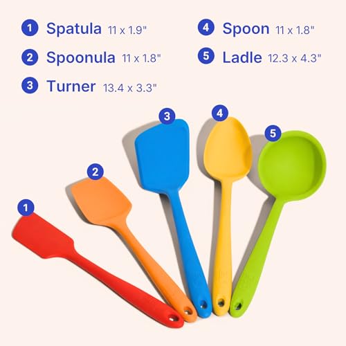 5 Piece Silicone Kitchen Utensils Set (5 Count)