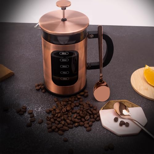 French Press Coffee Maker 8 cups 34 oz 304 Stainless Steel Coffee Press with 4 Filter Screens
