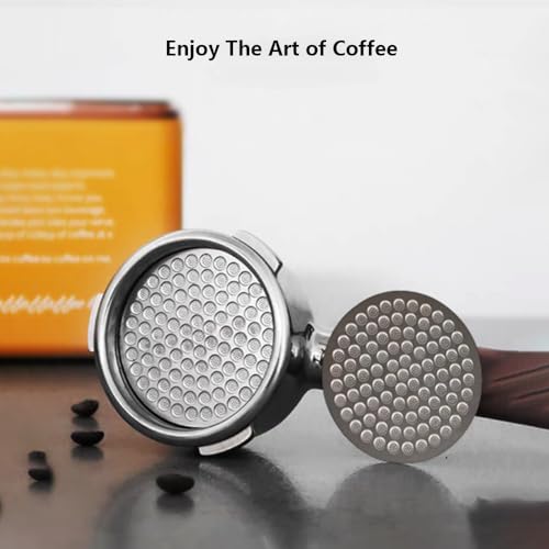 Puck Screen Reusable Mesh Coffee Filter for Espresso Portafilter Basket with Silent Puck Screen Ejector Coffee Grounds Remover Knock