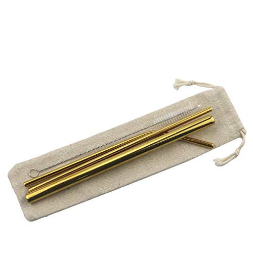 Metal Straws Stainless Steel Straws 8.5" Drinking Straws Reusable 3 Set