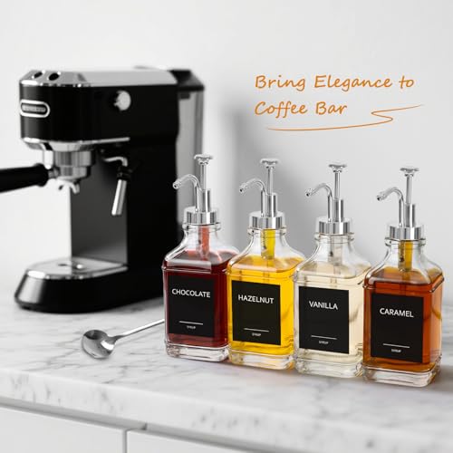 16.9 fl oz 500ml Coffee Syrup Dispenser Set