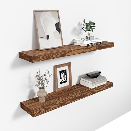 24'' Wood Floating Shelves for Wall (2 Count)