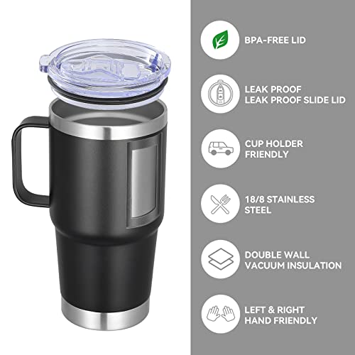 20 oz Tumbler Bulk with Handle Lid and Straw (6 Count)