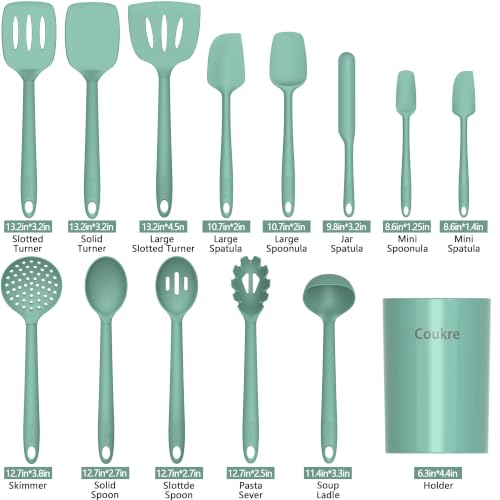 Silicone Kitchen Cooking Utensils Set (14 Count)