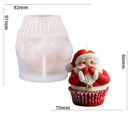 Santa Claus Cylinder Molds Silicone Wave Spiral Candle Mold