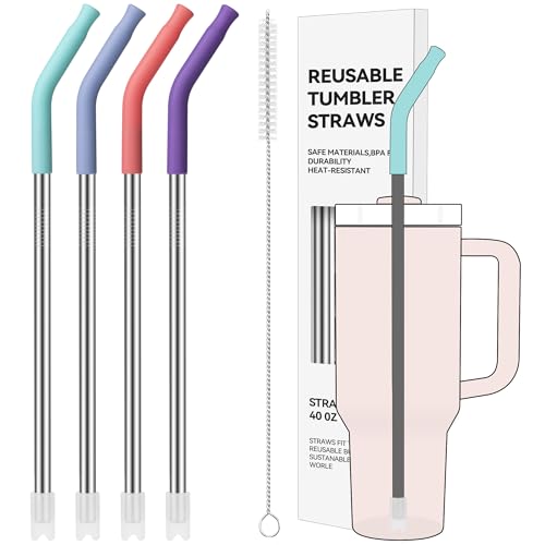 40 oz Straight Metal Straws for 40 oz Stanley Tumbler