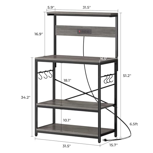Bakers Rack with Power Outlets