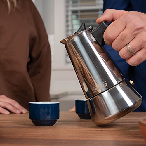 London Sip Stainless Steel Stovetop Espresso Maker Moka Pot Italian Coffee Percolator