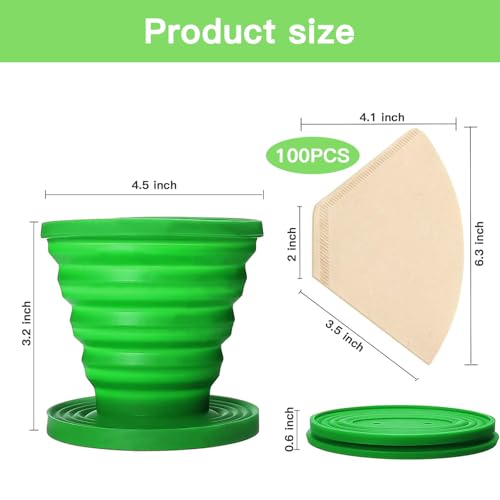 Collapsible Pour Over Coffee Dripper Set (2 Count)