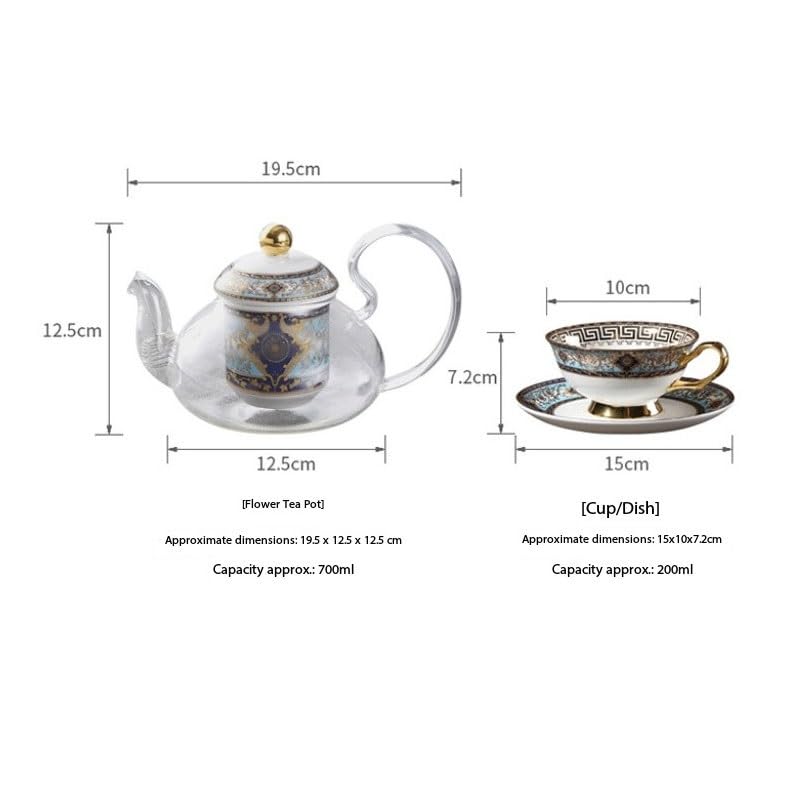 English Ceramic Cups Afternoon Tea Sets Home Flower Fruit Teapot Wedding Gift Set