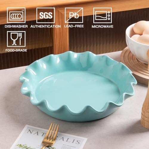 Sweejar Ceramic 11.5 Inches Pie Pan for Baking