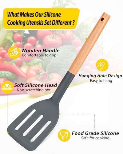 Pack of 4 Silicone Cooking Utensils Set (4 Count)