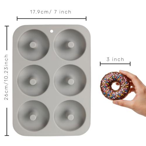 Non Stick Silicone Donut Pan Set of 3 (3.5 Count)