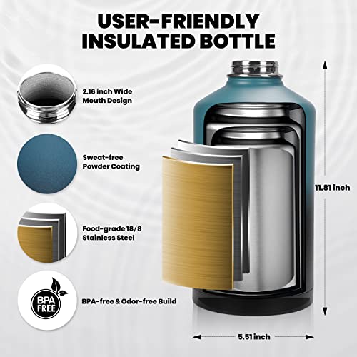 One Gallon Water Bottle Insulated 128 oz