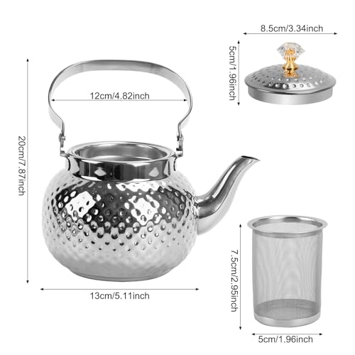 1.2L Hammered Tea Kettle Stovetop