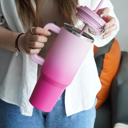 40 oz Insulated Tumbler Water Bottle with Handle