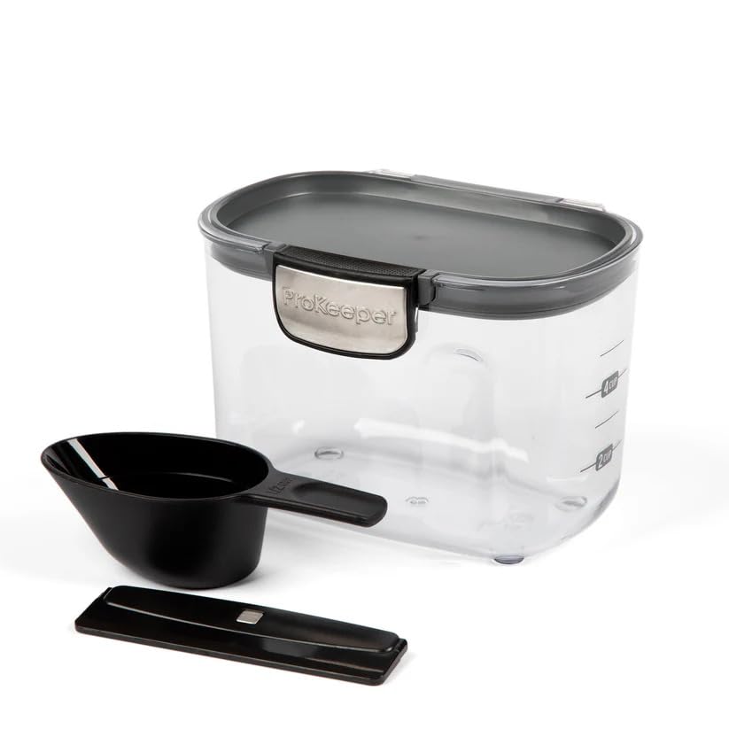 International ProKeeper+ Clear Plastic Airtight Food Baker's Kitchen Storage Organization Container Canister Set with Magnetic Accessories (2 Count)