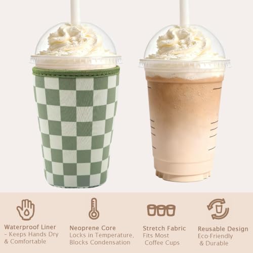 Reusable Insulated Neoprene Iced Coffee Cup Sleeve