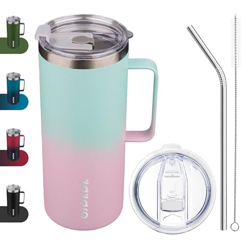32oz Insulated Coffee Mug with Handle