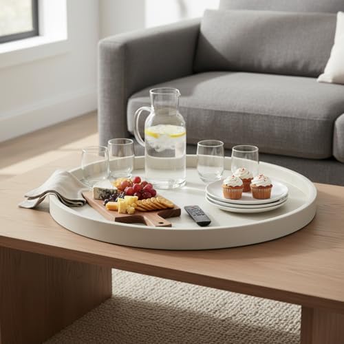 30 Inch Round Ottoman Tray