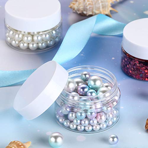 4 Pcs Plastic Jars Wide Mouth with Lids
