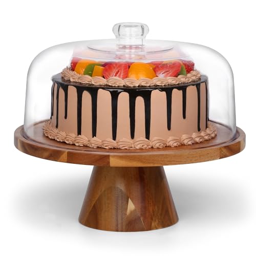 Cake Stand with Clear Acrylic Dome Lid