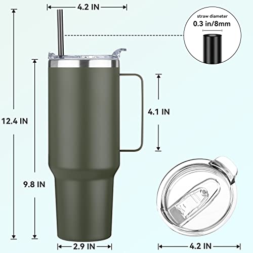 40 oz Stainless Steel Tumbler with Handle