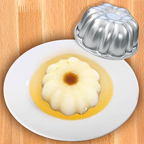 Aluminum Molds for Jello Small Tartlets Nonstick for Steaming and Baking (6 Count)