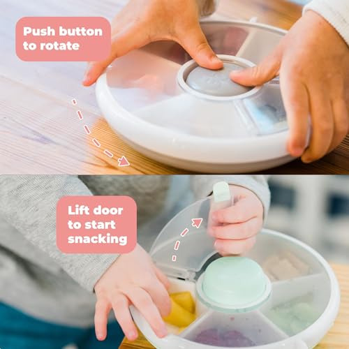 Kids Small Snack Spinner Flip Bundle with Hand Strap and Sticker Sheet