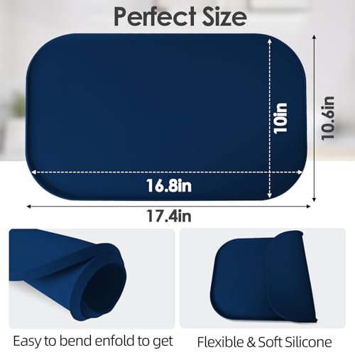 Silicone Coffee Maker Mat with Lip for Countertops