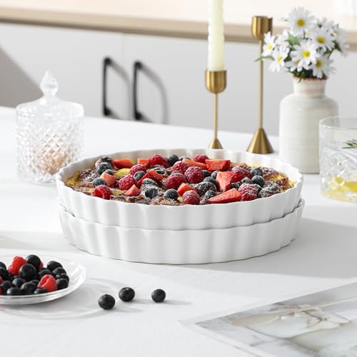 Porcelain Pie Pan Quiche Baking Dish (2 Count)