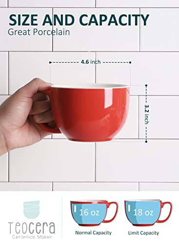 16oz Large Coffee Mugs Set of 4