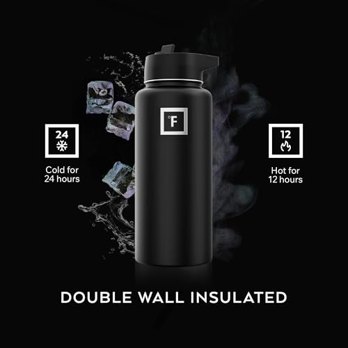 32 oz Wide Mouth Water Bottle with 3 Lids