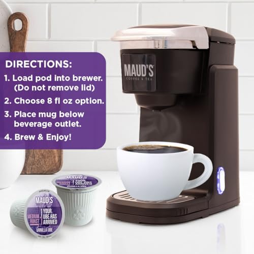 Vanilla Ube Flavored Medium Roast Coffee Pods (18 Count)
